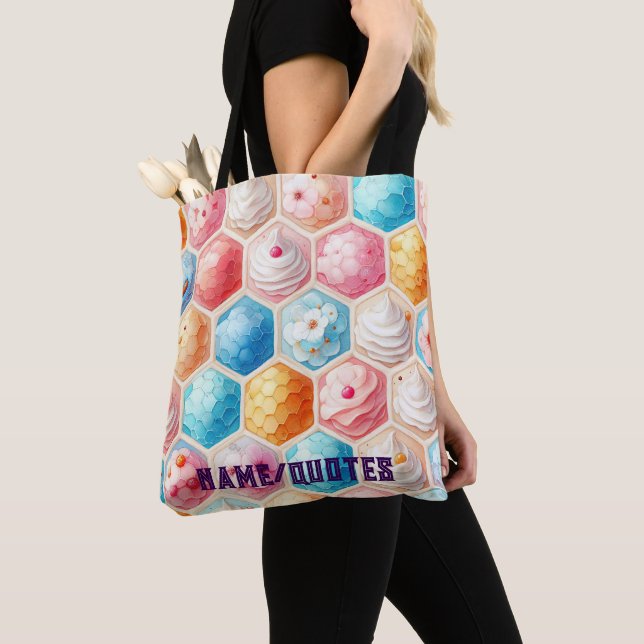 Bolsa Tote Doce Design Sem Costura de Colmeia (Close Up)