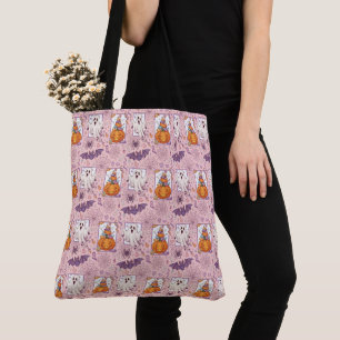 Bolsa Tote Doce e Spooky - Um Saque de Halloween a Rosa