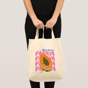 Bolsa Tote Doce Mamão Fruta Tropical Estética de Verão Retrô
