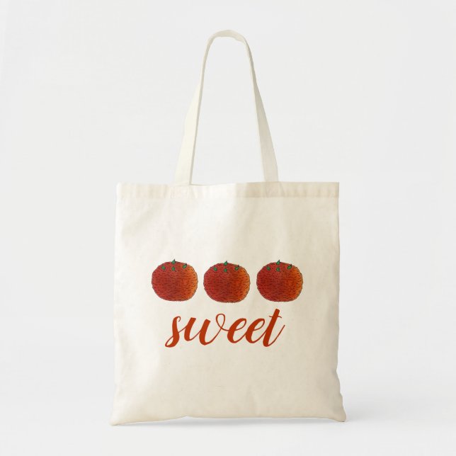 Bolsa Tote Doce Mithai - Impressão do Docinho Indiano Laddoo  (Frente)