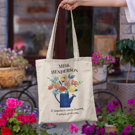 Bolsa Tote Doce oferta de professores | Flores Coloridas