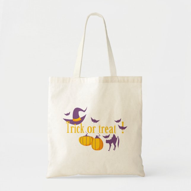 Bolsa Tote doce ou travessura (Frente)