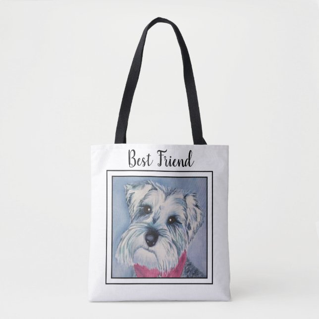 Bolsa Tote Doce Schnauzer (Frente)
