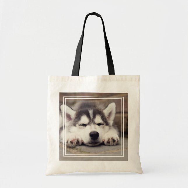 Bolsa Tote Doce Siberiano Dormindo (Frente)