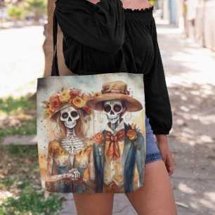 Bolsa Tote Doces de crânio de açúcar, costume