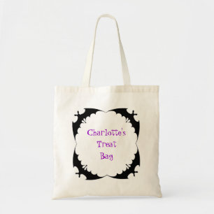 Bolsa Tote Doces de Halloween de Morcegos Pretos Gigantes