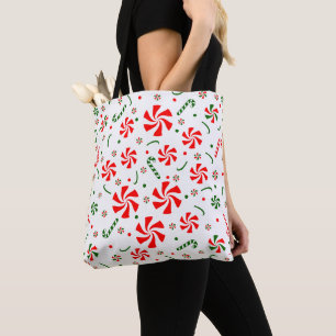 Bolsa Tote Doces de hortelã-pimenta de Natal