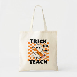 Bolsa Tote Doces De Trick Ou Ensino-Fantasmas Retro-Grooven