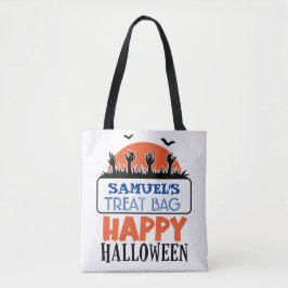 Bolsa Tote Doces e Guloseimas Personalizados de Halloween