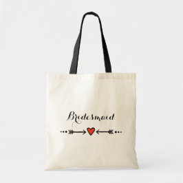 Bolsa Tote Doces e setas cor-de-rosa Presente de Bridesmaid
