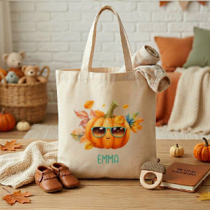 Bolsa Tote Doces ou Travessuras Abóbora Laranja Divertida Hal