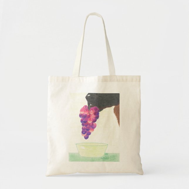 Bolsa Tote Dog nose and grape bag (Frente)