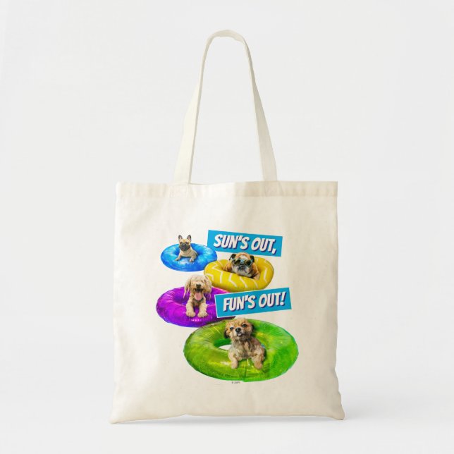 Bolsa Tote Dog Pool Party (Frente)