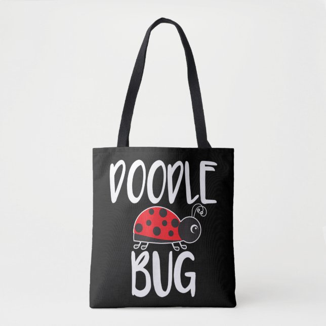 Bolsa Tote Doida Besouro Engraçado Rabisco (Frente)