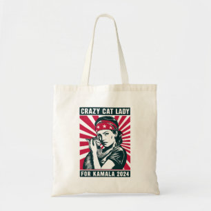 Bolsa Tote Doida por Gatos pela Kamala 2024 