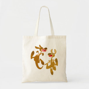 Bolsa Tote Dois cangurus Bouncy bonitos dos desenhos animados