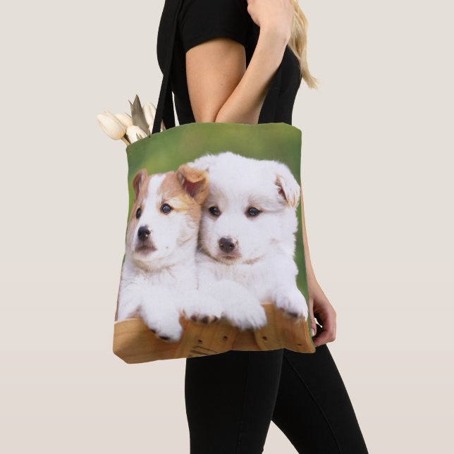 Bolsa Tote Dois filhotes de cachorro (Close Up)