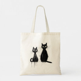 Bolsa Tote Dois Gatos Pretos