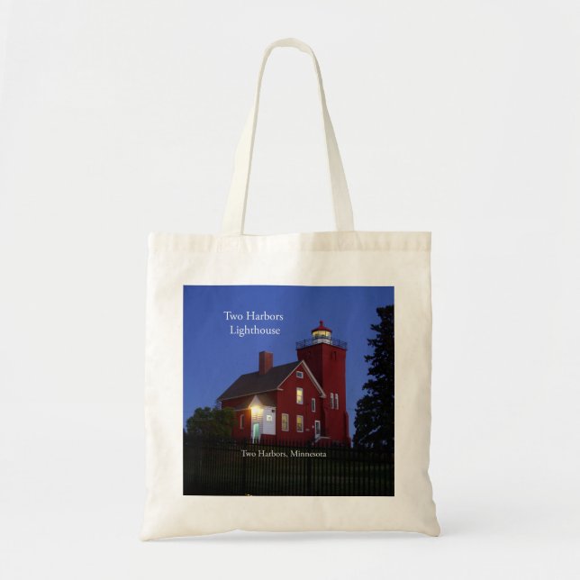 Bolsa Tote Dois Harbors Lighthouse, saco (Frente)