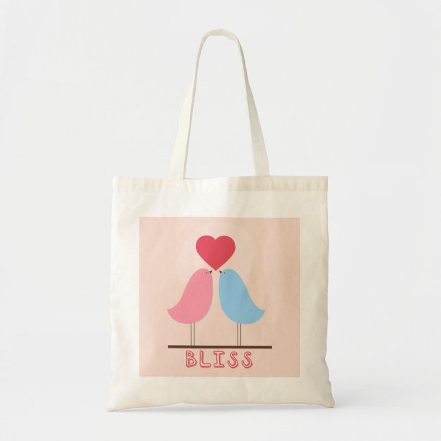 Bolsa Tote Dois Pássaros e um coração (Frente)