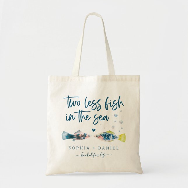 Bolsa Tote Dois Peixes A Menos No Casamento Marítimo Favorece (Frente)