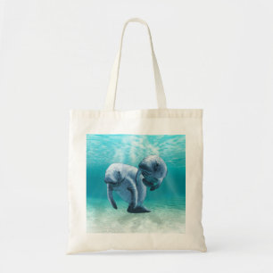 Bolsa Tote Dois peixes-boi que nadam