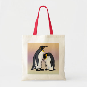 Bolsa Tote dois pinguins de imperador