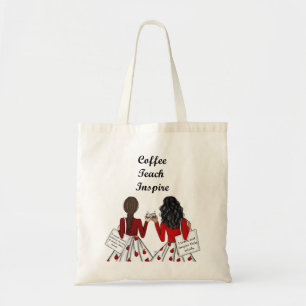Bolsa Tote Dois Professores Elementares: Café, Ensino, Inspi
