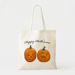 Bolsa Tote Dois Pumpkins Feliz Dia das Bruxas