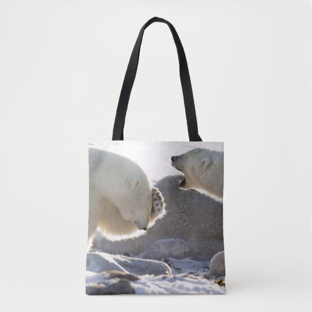Bolsa Tote Dois Ursos Polares (Frente)
