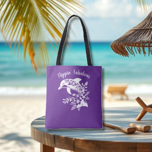 Bolsa Tote Dolphin-Flippin' Fabulous-Purple