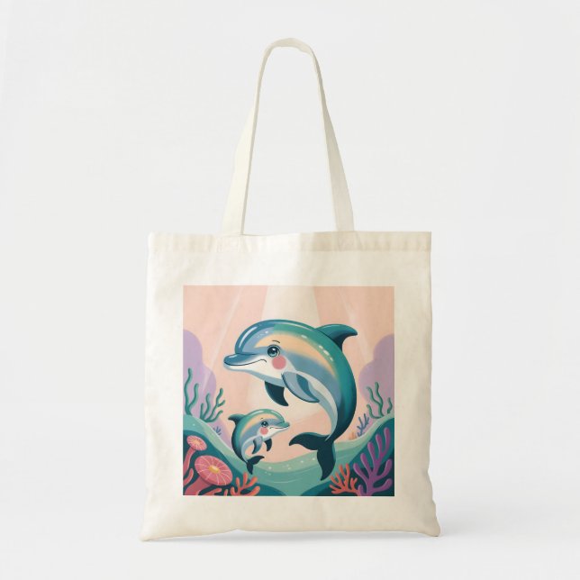 Bolsa Tote Dolphin Mom and Baby (Frente)