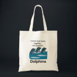 Bolsa Tote Dolphins Aquatic Animal Friendship<br><div class="desc">Dolphins Aquatic Animal Friendship Tote Bag originally designed by Nisha Prabhu. The Dolphins Aquatic Animal Friendship Tote Bag features a delightful and eye-catching design celebrating the playful spirit of dolphins and marine life. This spacious tote showcases vibrant illustrations of dolphins swimming gracefully through sparkling waves, symbolizing friendship and harmony with...</div>