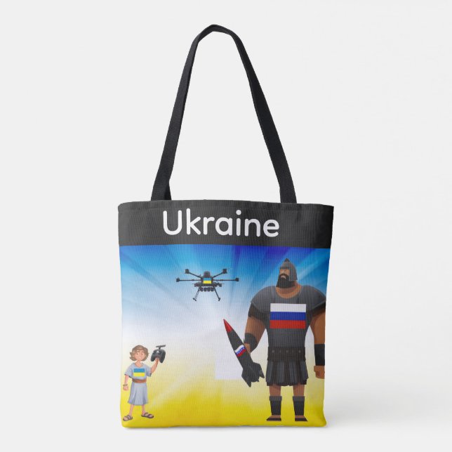 Bolsa Tote Dominância de drones ucranianos  (Verso)