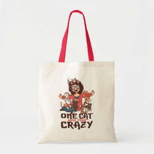 Bolsa Tote Dona de Gato Louca Fofa Amante de Gatinho Mãe de G