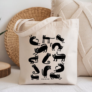 Bolsa Tote Dona dos Gatos Louca Amante de Gatos Divertida