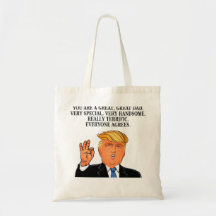 Bolsa Tote Donald Trump - aniversário óptimo do dia dos pai