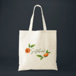 Bolsa Tote Doninha Romântica Do Amor Botânico<br><div class="desc">Tema botânico do design floral laranja. Presentes perfeitos para damas de honra ou amigos.</div>