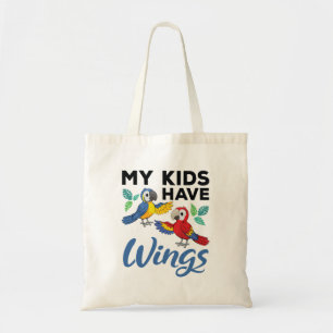 Bolsa Tote Dono de Macaw Papagaio Cute Meus Filhos Têm Asas