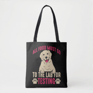 Bolsa Tote Dono de um Cão Hilário Labrador Pata com Present