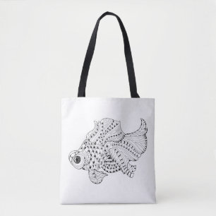 Bolsa Tote Doodle 2 dos peixes