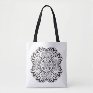 Bolsa Tote Doodle bonito 2 do quadrado de Deco