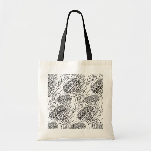 Bolsa Tote Doodle das medusas (Frente)