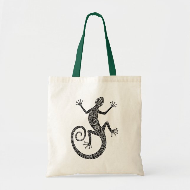 Bolsa Tote Doodle do lagarto ou da salamandra (Frente)