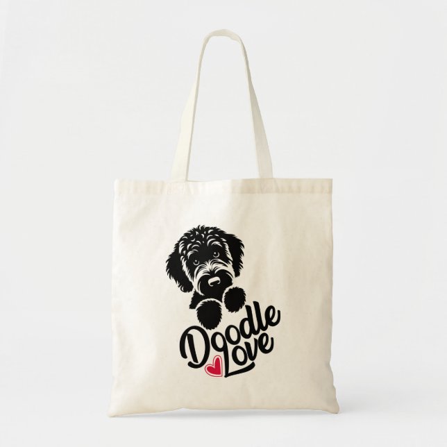 Bolsa Tote Doodle Dog Love (Frente)