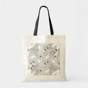 Bolsa Tote Doodle dos peixes de China