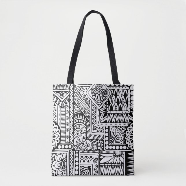 Bolsa Tote Doodle étnico 2 (Frente)