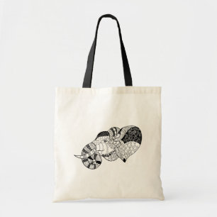Bolsa Tote Doodle principal de Zenstyle do elefante