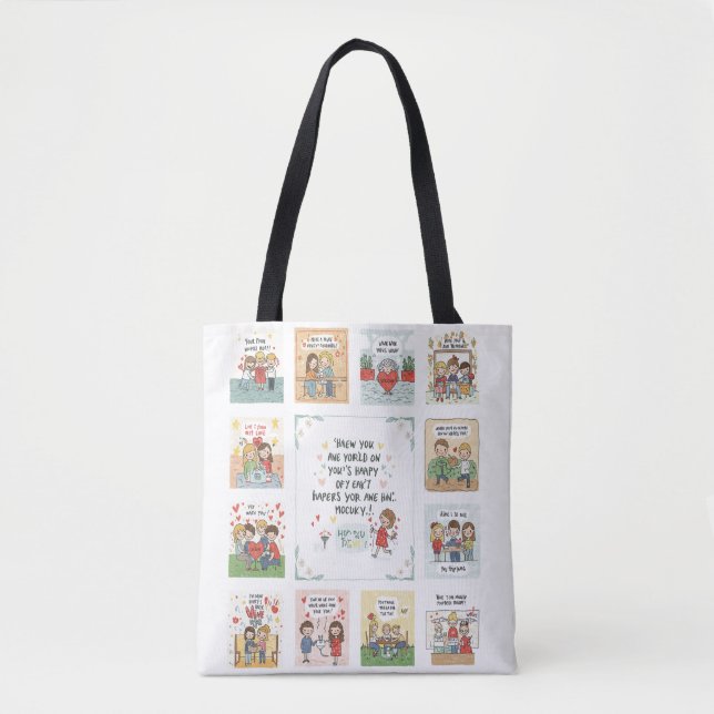 Bolsa Tote Doodle Symphony: A melodia das coisas boas (Frente)