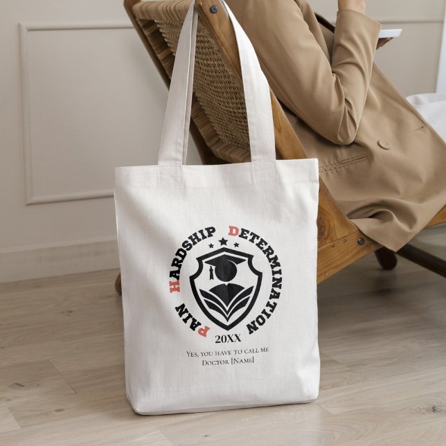 Bolsa Tote Dor, Dificuldade, Determinação – Citação Engraçada (Criador carregado)